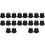 20Pièces Butées Fixes Pieds Chaise Noir Durable Protection Sol 1