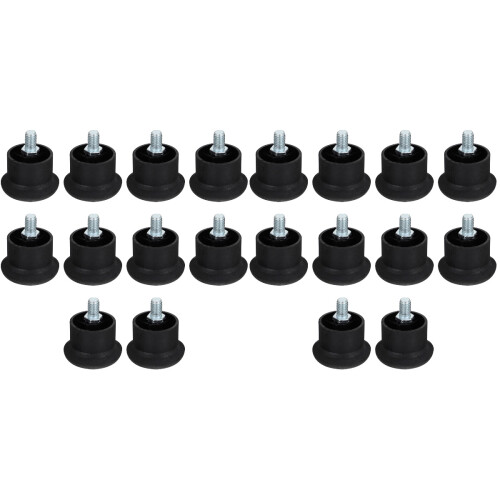 20Pièces Butées Fixes Pieds Chaise Noir Durable Protection Sol