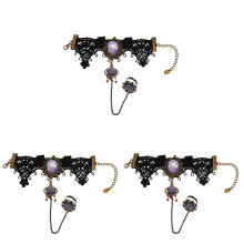 3Pièces Accessoires Bracelet Noir Décoration Costume Halloween