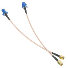 2Pièces Adaptateur Antenne Auto Cuivre Plastique Câble Gprs Khaki