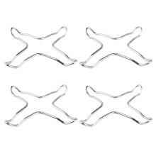 12Pièces Grilles Cuisine Argentées Supports Poêles Fiables
