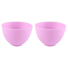 2Pièces Bol Souple Violet Silicone Bol Mesure Mélange Cosmétiques