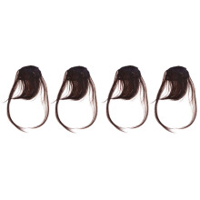 4Pièces Frange Clip Noir Décoration Femme Cosplay