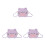 3Pièces Sac Chat Peluche Violet Pour Filles Usage Polyvalent 1