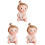 3Pièces Sculptures Gâteau Bébé Colorées En Résine Pour 1