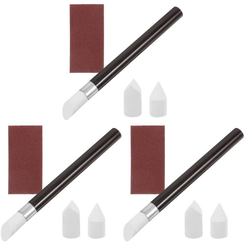3Ensembles Accessoires Dessin Bois Papier Pour Esquisse Effaçage
