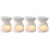 4Pièces Plateau Encens Céramique Décor Élégant 1