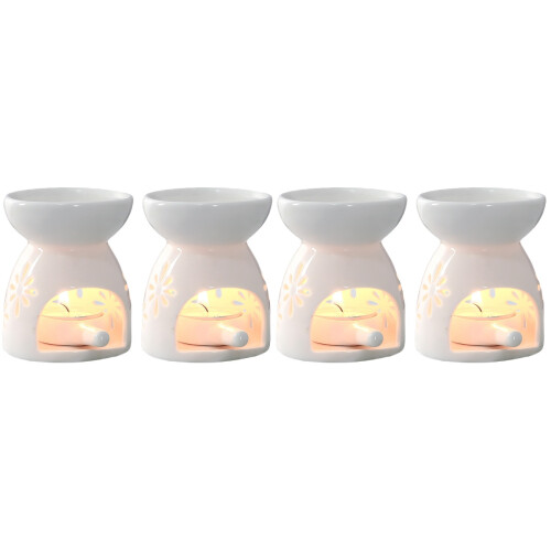 4Pièces Plateau Encens Céramique Décor Élégant