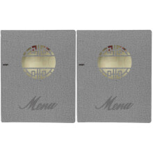 2Pièces Chemise Menu Gris Durable Protection Pour Cafés