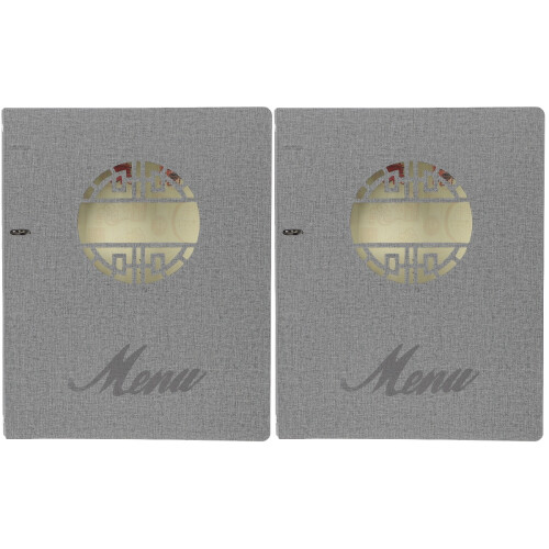 2Pièces Chemise Menu Gris Durable Protection Pour Cafés