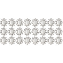 60Pièces Kits Blanks Broche Argent DIY Pour Photos Gravures