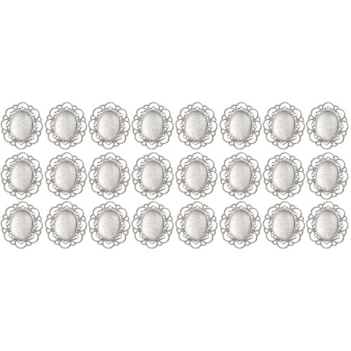 60Pièces Kits Blanks Broche Argent DIY Pour Photos Gravures