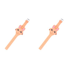 2Pièces Cartoon Silicone Orange Pour Usage