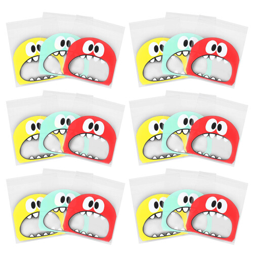 800Pièces Pochettes Biscuits Auto-Adhésives Couleur Assortie