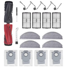 20PCS Main Side Brushes Filters Mop Cloth Dust Bags for Saros 20 Sonic / S10 MaxV Ultra/G30S PRO Vacuum Parts