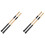 2Pièces Brosse Batterie Bois Bambou Noire Usage Musical 1