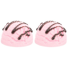 2Pièces Accessoires Photo Boules Glace Fausse Rose PVC Décoration