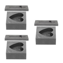 6Pièces Moules Graphite Castings Ingot Usage DIY Noir Or Argent Cuivre