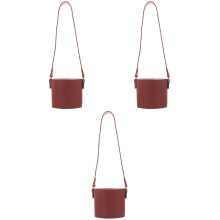 3Pièces Étui À Tasse Rouge Longue Antidérapante