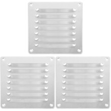 3Pièces Grille Ventilation Acier Inoxydable Argentée Pour Habitat