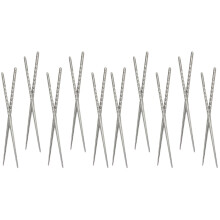 40Paires Baguettes Tableware Acier Haute Résistance Argent