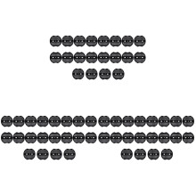 300Pièces Supports U En Pe Noir Pour Piquets De Jardin Camping