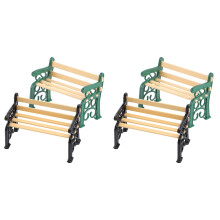 4Pièces Mini Banc Assorti Miniature Jouet Déco
