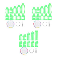 3Ensembles Outil Pliable Tissu Bleu Pour Quilting Couture DIY