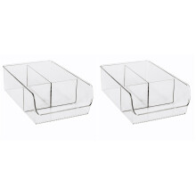 2Pièces Boîtes De Rangement Transparentes En Plastique