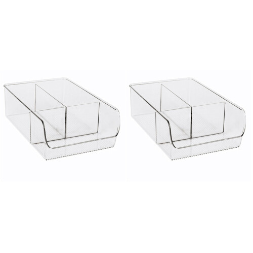 2Pièces Boîtes De Rangement Transparentes En Plastique