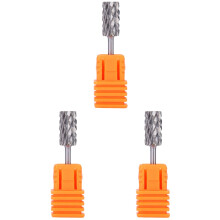 3Pièces Embouts Percuteurs Ongles Orange Acier Pour Gel Et