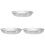 3Pièces Plateaux De Pesée Multi-Usage Inox Cuisine Argent 1