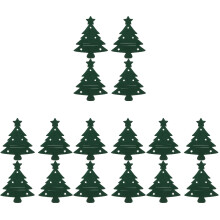 16Pièces Étuis Couverts Noël Vert Tissu Pour Table