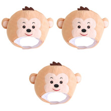 3Pièces Chapeaux Peluche Singe Beige Accessoire Costume