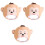 3Pièces Chapeaux Peluche Singe Beige Accessoire Costume 1