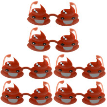6Pièces Lunettes Marron Farce En De Caca Pour Fête Joyeuse