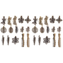 30Pièces Barrettes À Vintage Marron Clips Élégants Femme