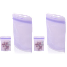 2Pièces Stockage Alimentaire Violet Silicone Sceau