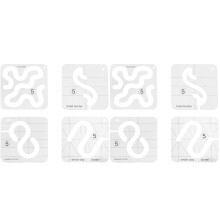 8Pièces Règles Couture Patchwork Acryliques Blanches Pour Tissu