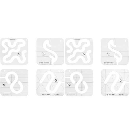 8Pièces Règles Couture Patchwork Acryliques Blanches Pour Tissu