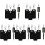20Pièces Porte-Stylo PU Noir Multifonction Et 1