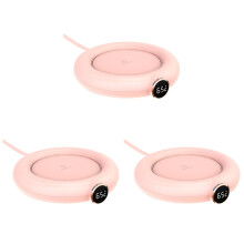 3Pièces Chauffant Rose USB, Chauffe-Tasse Boissons Chaudes