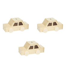 18Pièces Tirelires En Bois Beige, Change Box DIY, Décoration Enfants