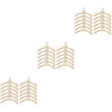 36Pièces Cintres Khaki En Bois Pour Accrocher Vêtements De