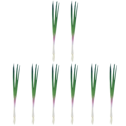 8Pièces Oignons Verts Simulés PU Décoration Artificielle Maison