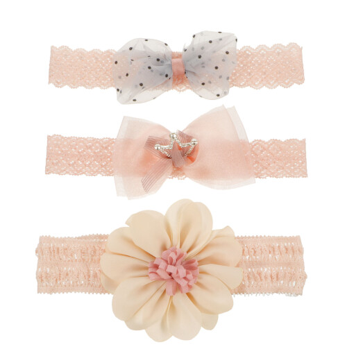 2Ensembles Bandeaux Bébé Colorés Doux Élastiques