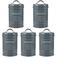 5Pièces Contenants Métalliques Pour Café Sucre Cuisine