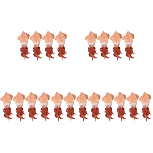 20Pièces Représentations Calmar Marron PVC Réalistes Pour Affichage