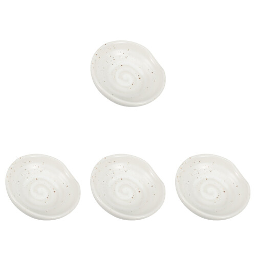 4Pièces Assiettes À Sauce Céramique Support Élégant