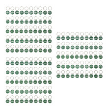 150Pièces Porte-Étiquettes Vertes En Métal Pour Rangement Et Clés